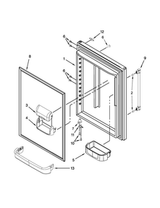 Refrigerator Door Parts Diagram and Parts List for MBB1957FEE00  Maytag Refrigerator