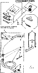 Attachment Parts Diagram and Parts List for 11626910  Kenmore Canister Vacuum