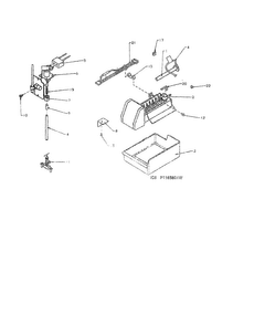 Add-on Ice Maker Diagram and Parts List for BX22RE-P1161602WE  Amana Refrigerator