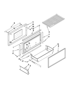 Freezer Door And Basket Parts Diagram and Parts List for JB36SSFXLA00  Jenn-Air Refrigerator