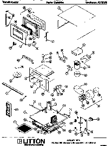 Replacement Parts Diagram and Parts List for 70 1003 Amana Microwave