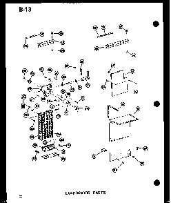 Evaporator Parts Diagram and Parts List for SRI19W-P60350-36W  Amana Refrigerator