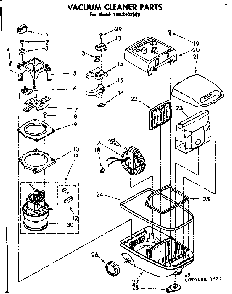 Base Assembly Diagram and Parts List for 1162402580  Kenmore Canister Vacuum
