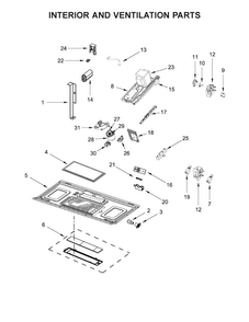 Interior And Ventilation Parts Diagram and Parts List for MMV4205DH2  Maytag Microwave