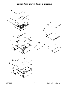 Refrigerator Shelf Parts Diagram and Parts List for 10651335714  Kenmore Refrigerator