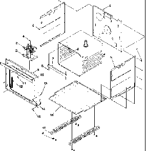 Main Front Diagram and Parts List for AOES2730E-P1132357NE  Amana Wall Oven