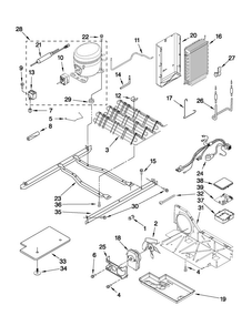 Unit Parts Diagram and Parts List for MSD2254VEY03  Maytag Refrigerator