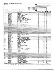 Ice And Water Dispenser Page 2 Diagram and Parts List for 64163-0A  Admiral Refrigerator