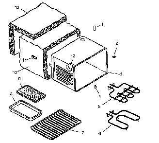 Cavity Assembly Diagram and Parts List for ARR5200L-P1142688NL  Amana Range