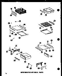 Refrigerator Interior Parts Diagram and Parts List for SD19A-C-P60350-7WC  Amana Refrigerator