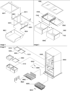 Shelving Diagram and Parts List for BRF20VE-P1321303WE  Amana Refrigerator