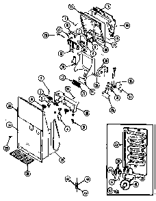 Ice & Water Dispenser Diagram and Parts List for RB234RDV DG86A Magic Chef Refrigerator