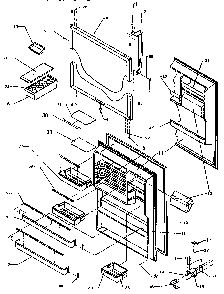 Refrigerator Door Diagram and Parts List for THI18S3W-P1195401W  Amana Refrigerator