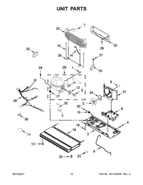 07 - Unit Parts Diagram and Parts List for JFI2089AEP14  Jenn-Air Refrigerator