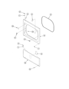 Access Panel/front Panel/seal Diagram and Parts List for EE2107WT  Speed Queen Dryer