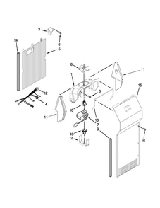 Air Flow Parts Diagram and Parts List for 8MSF25N4BW02  Maytag Refrigerator