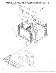 Misc Chassis Assy Parts Diagram and Parts List for 5792  Amana Air Conditioner