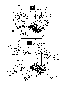 Machine Compartment Diagram and Parts List for 2599A-P1190419WL  Amana Refrigerator