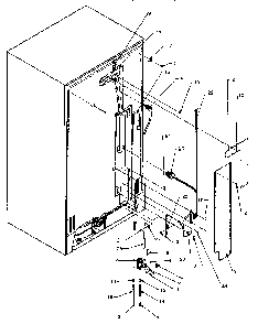 Cabinet Back Diagram and Parts List for SSD22NBL-P1162413WL  Amana Refrigerator