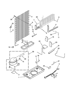 Unit Parts Diagram and Parts List for A8TXNWFBW00  Amana Refrigerator