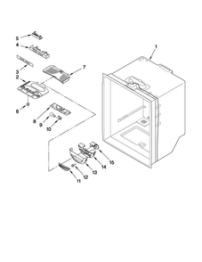 Refrigerator Liner Parts Diagram and Parts List for MBR1957WES2  Maytag Refrigerator