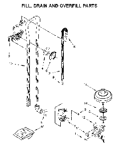 Fill, drain and overfill parts Diagram and Parts List for MDB4949SHZ1  Maytag Dishwasher