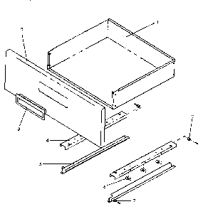 Fixed Panel & Storage Drawer Assembly Diagram and Parts List for CARR589W P1142453NW Amana Range