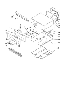 Control Panel Parts Diagram and Parts List for CWE5100ACB10  Maytag Wall Oven
