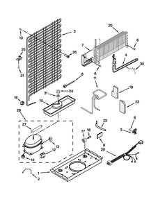 Unit Parts Diagram and Parts List for A8TCNWFAB02  Amana Refrigerator