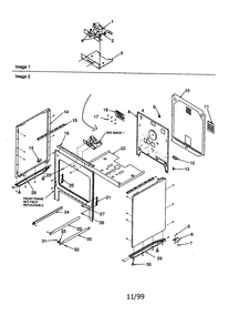 Cabinet Diagram and Parts List for ZRTC8500E-P1143803NE  Amana Range