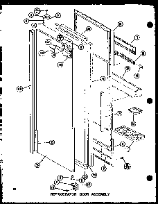 Refrigerator Door Assembly Diagram and Parts List for IMP2800A-P77314-1W  Amana Refrigerator