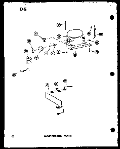 Compressor Parts Diagram and Parts List for C7-C P60212-79WC Amana Freezer