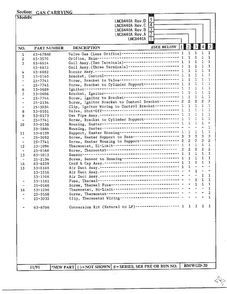 Gas Carrying Page 2 Diagram and Parts List for 8440A REV C Norge Dryer
