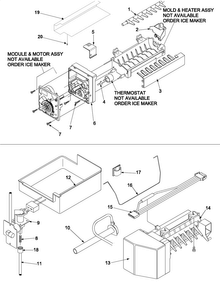 Optional Ice Maker Kit-ic511 Diagram and Parts List for AC2228HEKS0  Amana Refrigerator