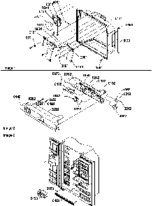 Ice & Water Cavity, Electronic Bracket & Toe Grille Diagram and Parts List for SBDE520SW-P1185202WW  Amana Refrigerator