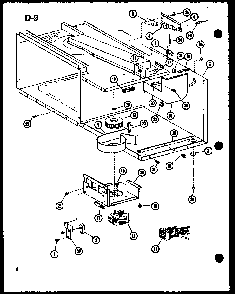 Blower/wiring Harness Diagram and Parts List for RL-3 P75589-6M Amana Microwave
