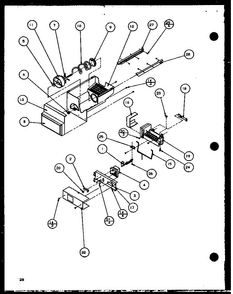 Section 8 Diagram and Parts List for 36088-P11108702W  Amana Refrigerator
