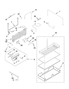 Lower Unit And Tube Parts Diagram and Parts List for JB36NXFXRW01  Jenn-Air Refrigerator