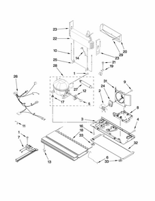 Unit Parts Diagram and Parts List for G32026PEKS7  Maytag Refrigerator