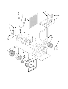 Blower Assembly Parts Diagram and Parts List for JES9860BAS19  Jenn-Air Range
