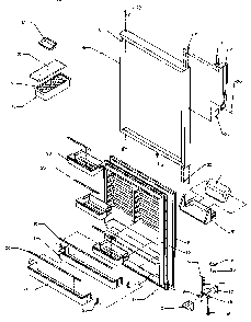 Refrigerator Door Assembly Diagram and Parts List for TRI22S4E-P1196301WE  Amana Refrigerator