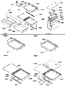 Deli, Shelves, Crisper Assemblies And Accessories Diagram and Parts List for SRD327S3W-P1312502WW  Amana Refrigerator