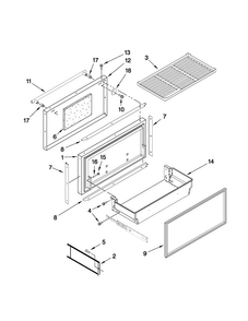 Freezer Door And Basket Parts Diagram and Parts List for JF42SSFXDA00  Jenn-Air Refrigerator