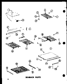 Interior Parts Diagram and Parts List for TC18C-C-P73500-16WC  Amana Refrigerator