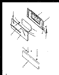 Drawer Front Diagram and Parts List for SBP26ZZW-P1142376NW  Amana Range