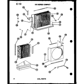 Coil Parts 1 Diagram and Parts List for 113-5N P54975-61R Amana Air Conditioner