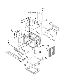 Upper Oven Parts Diagram and Parts List for MEW9630AS01  Maytag Wall Oven