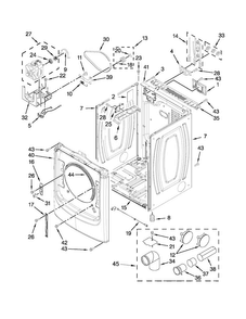 Part Location Diagram of W11427601 Whirlpool Door Switch
