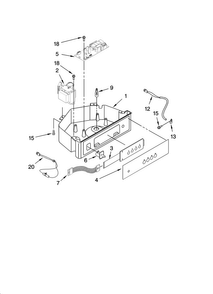 Control Panel Parts Diagram and Parts List for MIM1554VRS0  Maytag Ice Maker