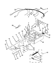 Control Panel & Separator Parts Diagram and Parts List for MLE24PRAZW2  Maytag Dryer